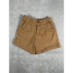Bear Bottom Shorts Mens Small Brown 5.5" Elastic Waist Chino Casual Preppy Thigh